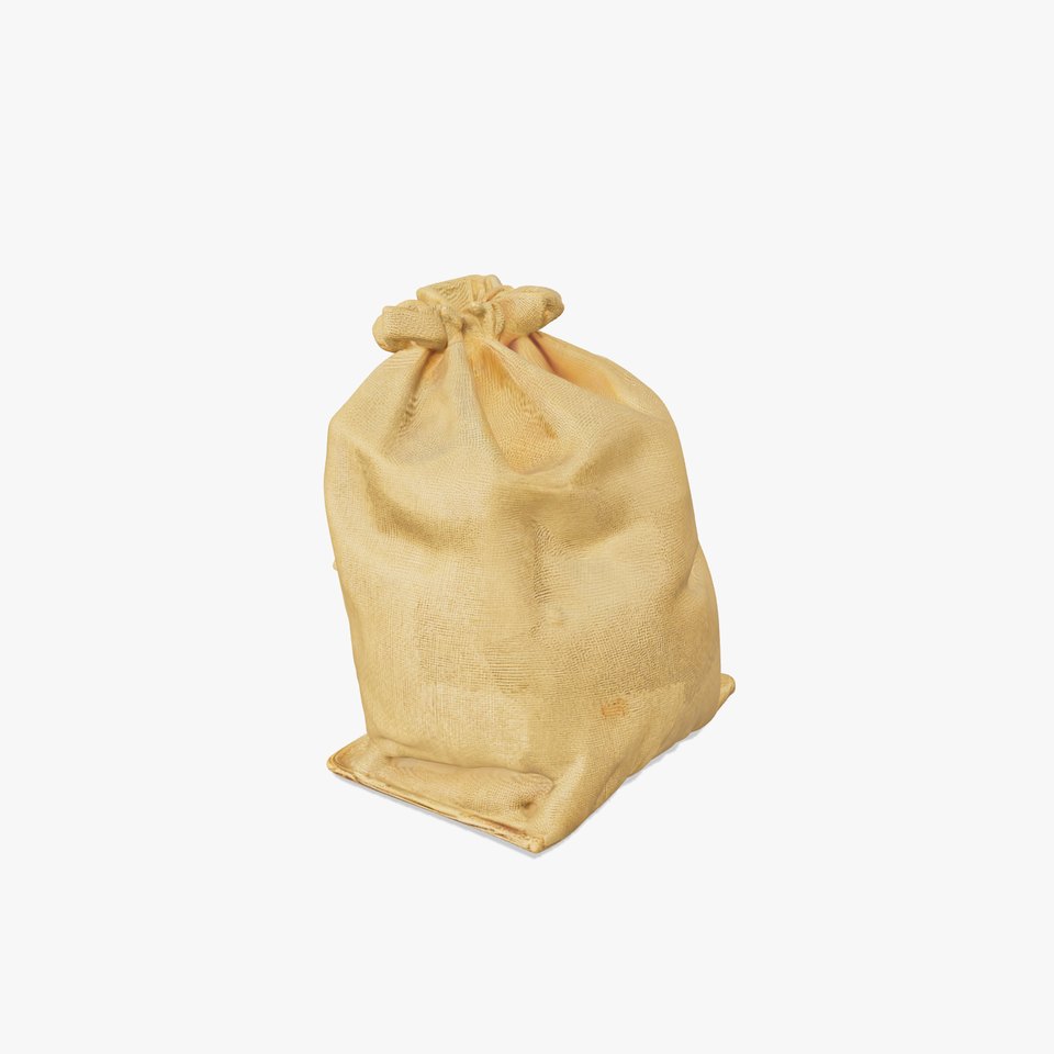 Canvas Drawstring Sack D Model Pack